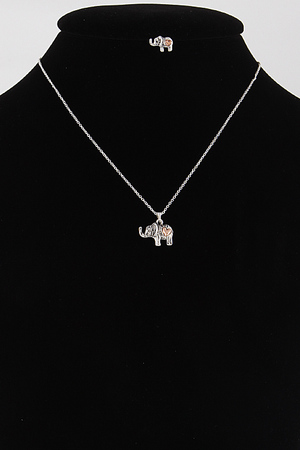 Perfect Daily Simple Elephant Necklace Set 6EBF4